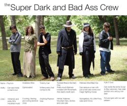 draw-the-squad:  draw the squad as The Super Dark And Bad Ass Crew 