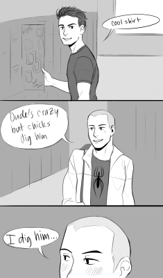 robotsharks:  this is pretty much how the scene went down in the amazing spider-man yeah?this is special comic for mrrogers98 bec we were talkin about this and I was supposed to draw this ages ago lmaoo