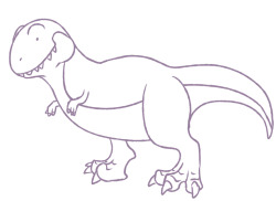 Trying to draw when when sick is a pretty frustrating experience. So here&rsquo;s a quick little T-Rex doodle! ;)