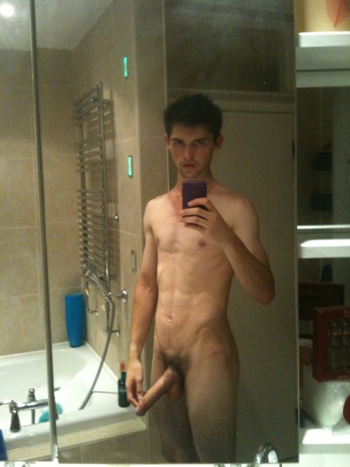 Naked gay boy home alone