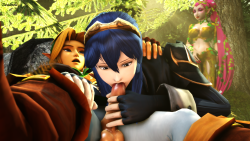deadboltreturns:  Two warriors of different fates meet for a moment of passion. The Great Fairy is intrigued by such tremendous love… And Link’s dick. Note: This is a request from an anonymous user. Lucina has no nude model so there’s little that