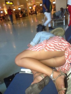 Airport up skirt