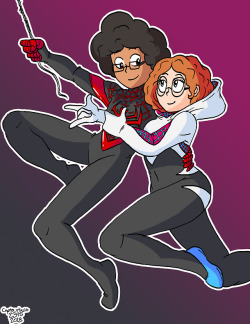 I drew myself and my girl @fuck-emotions-dude as my favourite Spider-people. Commission Info - Ko-fi - Redbubble Store - Discord Server
