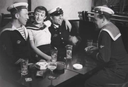 kvetchlandia:Brassaï     Conchita with Sailors, Place d'Italie, Paris     1932