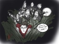 sp-idoexist:  I love the point in horror games when Mark starts yelling at the band : pQuick sketch of Mark and his orchestra hiding in the tall grass inspired most recently by Outlast 2-idoexistart