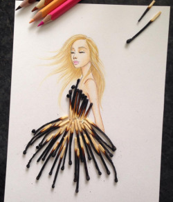 culturenlifestyle:Fashion Illustrator Creates Sensational Cut-Out Dresses Using Everyday Objects Fashion illustrator Edgar Artis creates beautiful cuts outs of dresses by using a wide variety of everyday objects and backdrops creatively. The Armenian