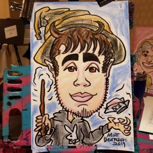 Eyebrows are the best.  Drawing caricatures at the New England Wizardfest today and tomorrow!    There are lots of vendors here with Harry Potter type merch.   Plenty of crystals, jewelry, wands, brooms, cupcakes, an illustrator specializing in dragons,
