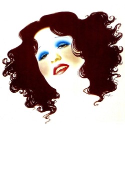 superseventies:  Richard Amsel’s cover art for ‘The Divine Miss M’, Bette Midler’s 1972 debut album.  