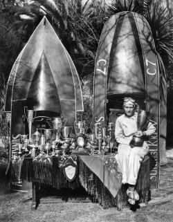 livelymorgue:  Feb. 14, 1931: “She rivals the best of the masculine speedboat racers,” the picture’s caption reads. Loretta Turnbull of Monrovia, Calif., won “fifty trophies, forty-five of which were won in competition with men.” A few years