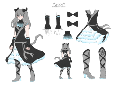 bonpyro:  dashingicecream and I (team DaBon—she colored, I lined) made a kitty litter for monochrome(they were checkmating)! They will be tagged as #snow cubs  Grace: 18. oldest child. has leadership qualities. stern and silent. fiercely protective