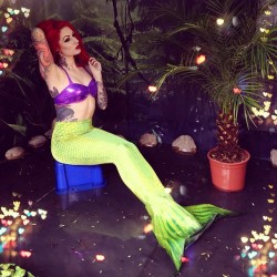 cervenafox:  And then I became Ariel from the Little Mermaid 🐟😍🐠💖 shooting with @inspirationonline 💜 hair by @frl_miez 💜 bikini top by @