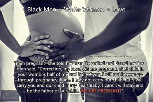 White woman pregnant by black men