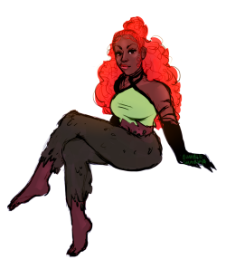bumbleshark:  poison ivy!! gotta redesign her “clothes” but i really liked her hair and body type so i thought i’d show you 