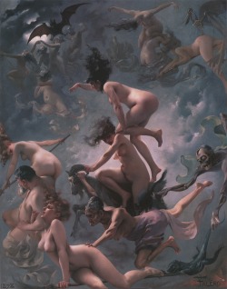j-o-l-i-v-e-r:  “ Witches going to their Sabbath ” 1878  Luis Ricardo Falero  looks like a tumblr kind of party