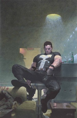 captaingerbear:  comicbookartwork:  Punisher  You know, I don’t really know anything about Punisher, except that he’s attractive. Also this pose super reminds me of Bayonetta. 