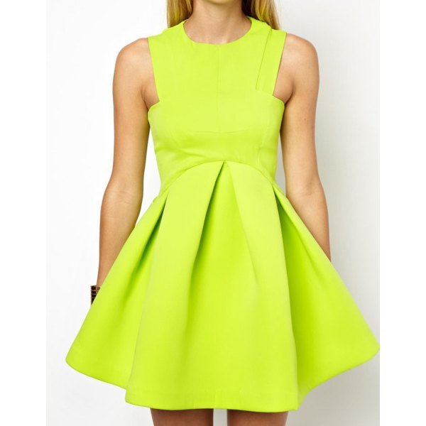 Neon green club dress
