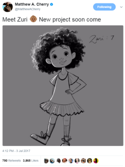 decidedly-enigmatic: lagonegirl:  YES YES YES    I love Zuri already! can’t wait!!! This gotta bring awareness to things that really matter. Representation DOES matter!   The only people think it doesn’t, are people that are represented plenty.