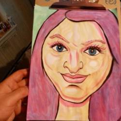 Portrait of my lady. #lady #portrait #purple #inktober #art #drawing #ink #artistsoninstagram #artistsontumblr #pentelbrushpen #face