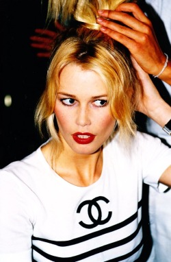 80s-90s-supermodels:  Chanel 1994Model: Claudia Schiffer