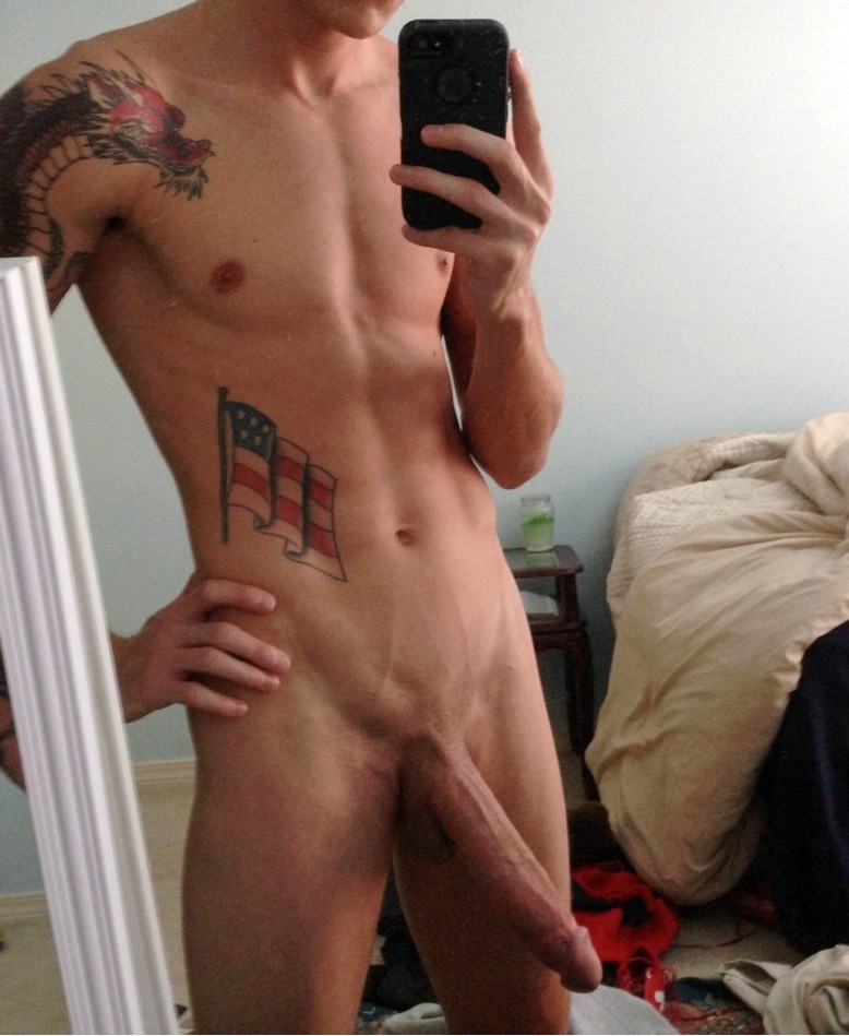 Big dick nude guy mirror selfies