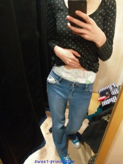 sweet-princess-x:  Just trying a few things on in Primark with my bestie. And of course I took a change with me just incase! :) 