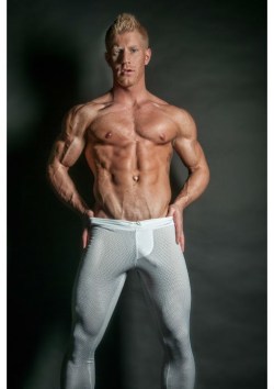 guys-with-bulges:  Nick DiCristina as captured by photographer Carl Proctor. The CMI model wears gear by Rufskin in these snaps designed by Hubert Pouches. (via Sticky)
