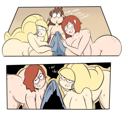 chillguysmut: amanwithnoporns:  Dipper as a well endowed  Satyr    and the helpful presence of wendy and pacifica for emperorbassexe!  Oh Bill Dammit! 