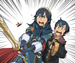 wonderfulworldofmoi: my friend lent me her copy of Fire Emblem Awakening and can I just say I love Lucina and Morgan as siblings. I will protecc them with all of my heart. probably cant protect them from flying cockroachs tho im too weak lolXD