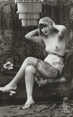 maudelynn:  Beautiful 1920s SOL French Postcard 
