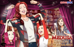 voltageamemix:  ✧ ✧ Astoria: Fate’s Kiss ✧ ✧❣ Medusa Season 4 Out Now! ❣After ten years of marriage, life with Medusa and your twin daughters couldn’t seem any sweeter. But when tomboy Celeste’s Aura awakens before shy Saffi’s, your