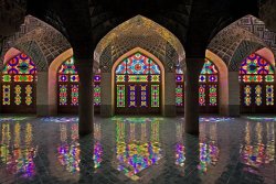 comeseeiran:The collection of colors inside Nasir al-Mulk Mosque in shiraz leaves you in awe. 
