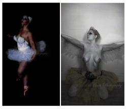 mirahxox:  More old self portraits, inspired by the movie Black Swan  White Swan vs. Black Swan || Mirah Photography (http://mirahxox.tumblr.com)do not remove credit 