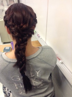 My friend got bored and braided my hair in class today