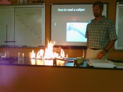 lyssalovescookies:  flailmorpho:  wastelandbabe:  lowbutt:  MY SCIENCE TEACHER CAUGHT THE TABLE ON FIRE AND HES JUST STARING AT IT  I LOVE SCIENCE TEACHERS  I’M SORRY BUT HOW BADLY DID HE FUCK UP READING HIS CALIPER?   #my environmental science teacher