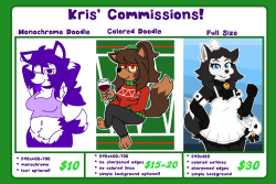 krisispiss:   Hey I’m Kris, and I wanna draw your fursona! B3c 💕 I’ve been drawing for some time now, and since people have shown interest I’ll be opening commissions for a bit! B3c I’m still kinda new to this, so I’ll just do 4 slots for