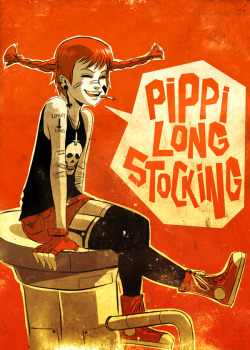 noirmatic:  Pippi Longstocking fanart &lt;3 because she’s awesome!Tried to give her a Tank-Girlish style &lt;3