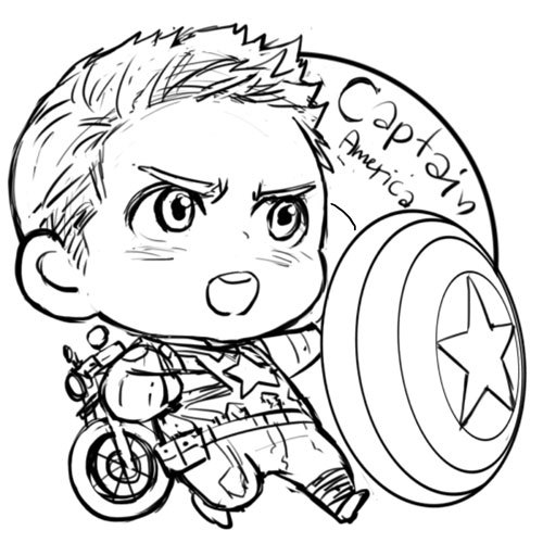baby captain america coloring pages - photo #21