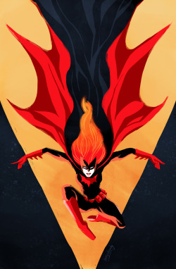 inkydandy:  Practicing with colors. I thought I’d try a different shading process, but old habits die hard. Batwoman doesn’t seem to mind! 