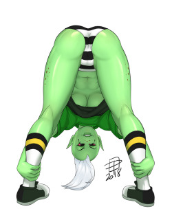 callmepo: Color commission for Slim2k6 of Lord Dominator in her Camp Woody outfit… or most of it.  Extra naughty version via their post here.  ;9