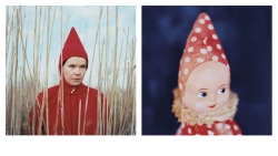 archiemcphee:  Photographer Annie Collinge scours thrift stores and flea markets looking for delightfully strange vintage dolls and then walks the streets of New York in search of their human counterparts. She the dressed her live models to match their
