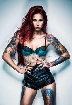 tattooedladiesmetal:Holly Savage