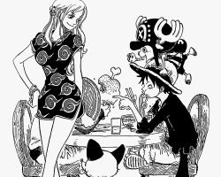 zorobae: Kishimoto: Speaking of that cover, Luffy eating ramen and Naruto eating meat was really nice.Oda: It was hard to let Luffy share his meat. (laugh)