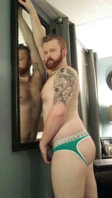 seriousunderwearcollectors:  ginger-beef: GREEN WITH WHITE TRIM TIMOTEO JOCK-BRIEF