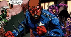 superheroesincolor:  Dark Reign: Young Avengers #5 (2009)“Osborn… You didn’t just steal the name ‘Avengers’… You stole my name, ‘Iron Patriot.’ And the word &lsquo;hero.’ And the costume you wear. And thatflag you sprayed on it. But