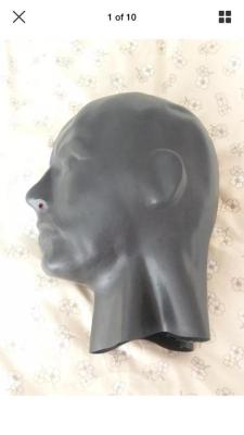 rubberbikerboss:  thingforboss:  Boss has bought a new hood and it’s BRUTALNo eyes, no mouth and a moulded gag so a sub shuts the fuck up. Dark and dehumanised, the two rubber tubes provide the object with a little air between hits of force-fed poppers.