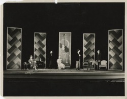 kslsrsc:We cannot get enough of these art deco set designs from the Cleveland Play House production of The Importance of Being Earnest, staged as part of the  inaugural season of the Chautauqua Repertory Theatre in 1930.  From the Cleveland Play House