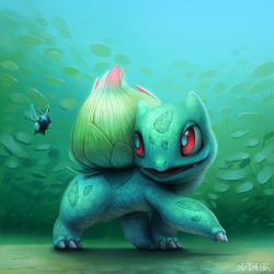 pixalry:  Bulbasaur Illustrations - Created by Rocky Hammer You can find more his Rocky’s work on Tumblr or Facebook.