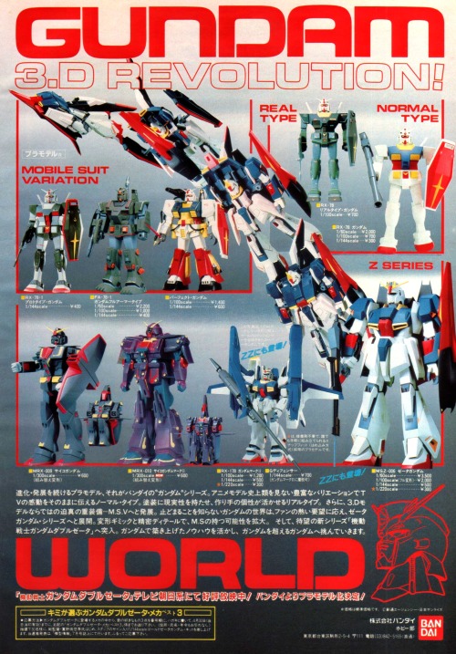 animarchive:  Gundam plamodels / Animage magazine (05/1986)      