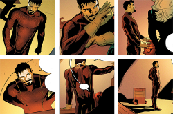 ghost-of-eds-beard:  Tony Stark in his underarmor - Ultimate Comics: Iron Man #03 