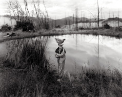 Jock Sturges - Mike with Chicken on His Head, 1993.